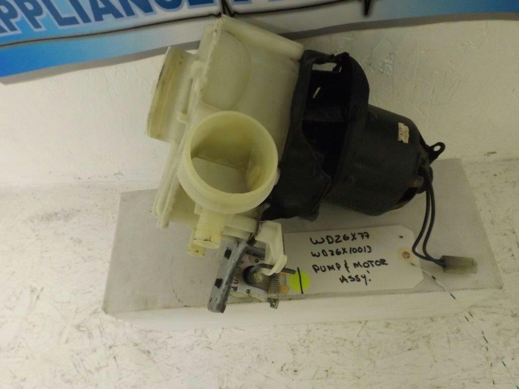 GENERAL ELECTRIC KENMORE DISHWASHER WD26X77 WD26X10013 PUMP & MOTOR USED GENERAL ELECTRIC KENMORE DISHWASHER WD26X77 WD26X10013 PUMP & MOTOR USED